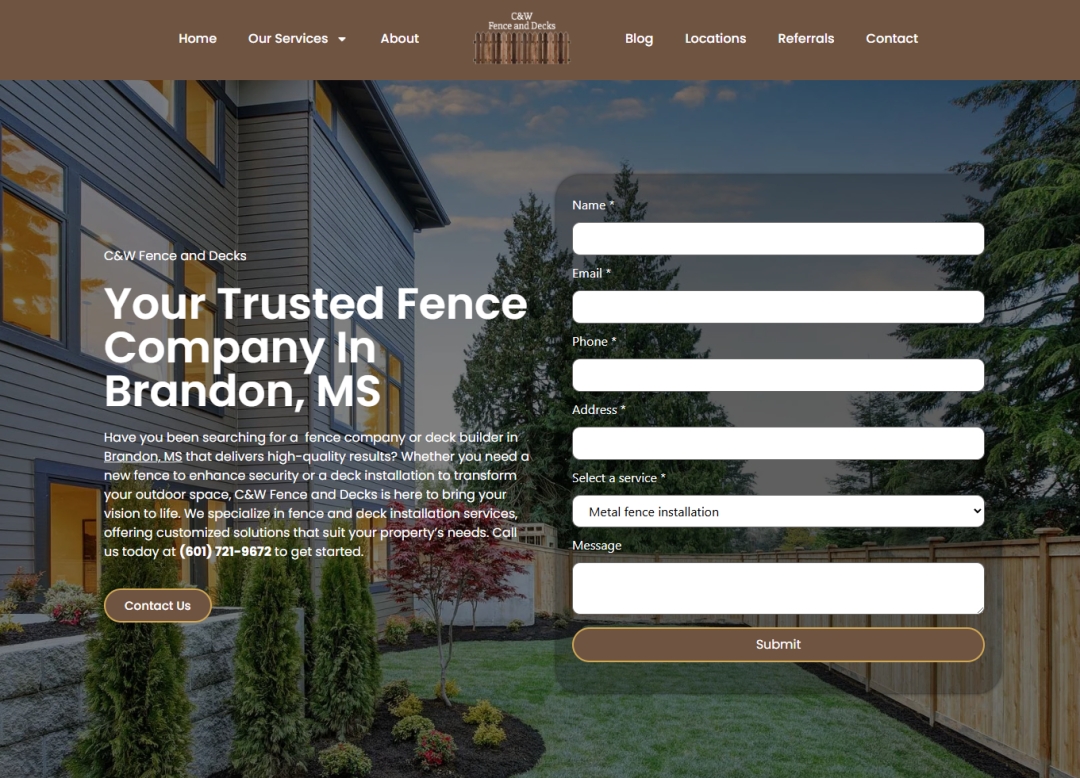 C&W Fence and Decks expands fence and deck installation services across Brandon and Madison, Mississippi