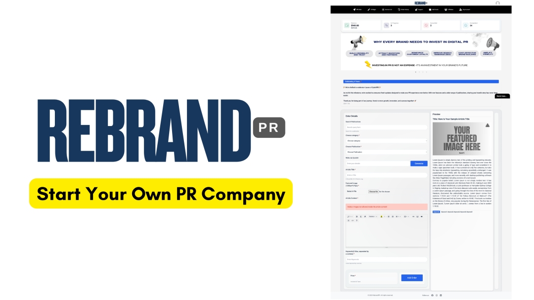 ReBrand PR Unveils Revolutionary Platform: How to Start a PR Company in 2025 (No Experience Needed)