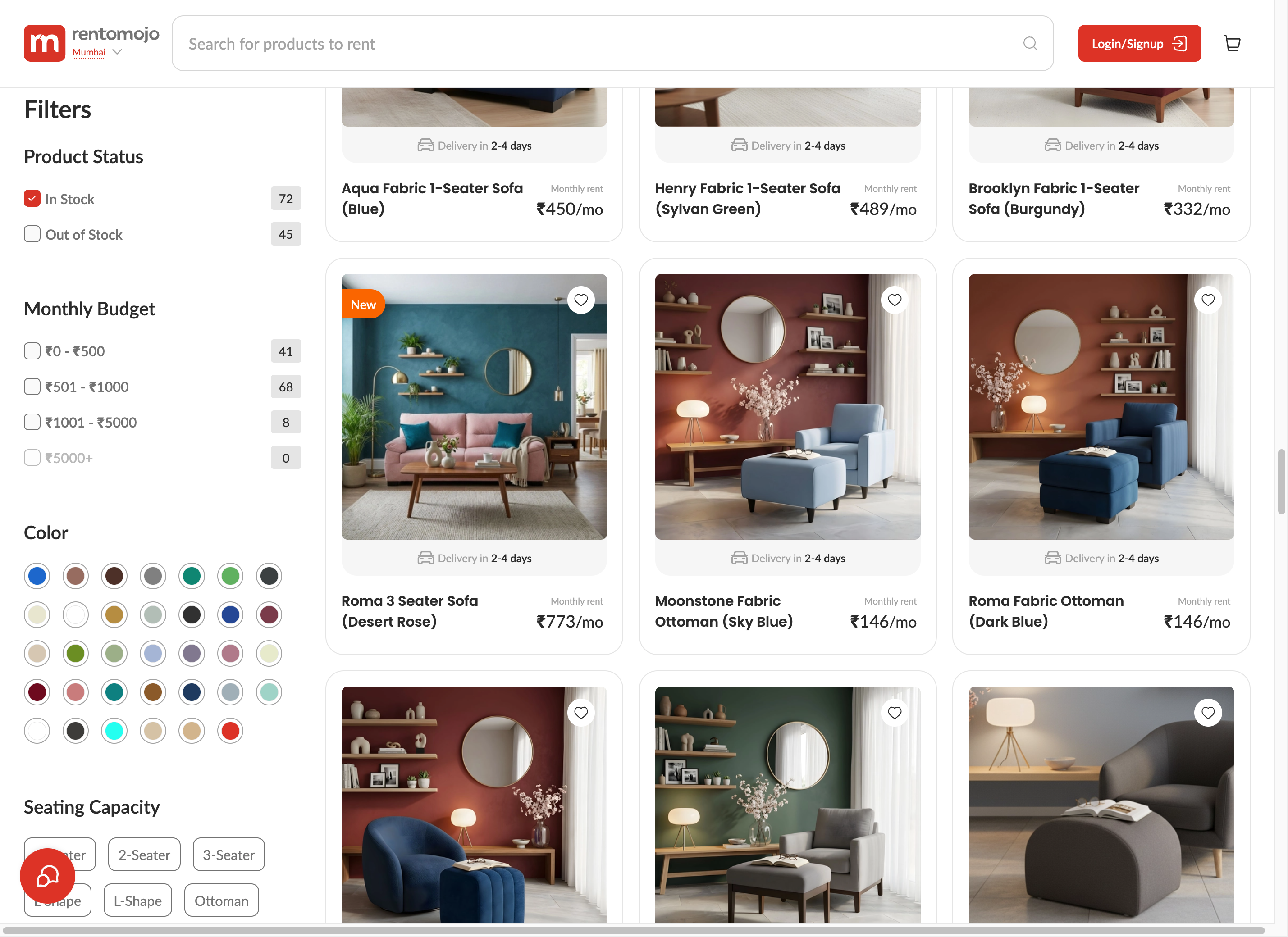 rent l-shaped sofa in pune mumbai and bangalore