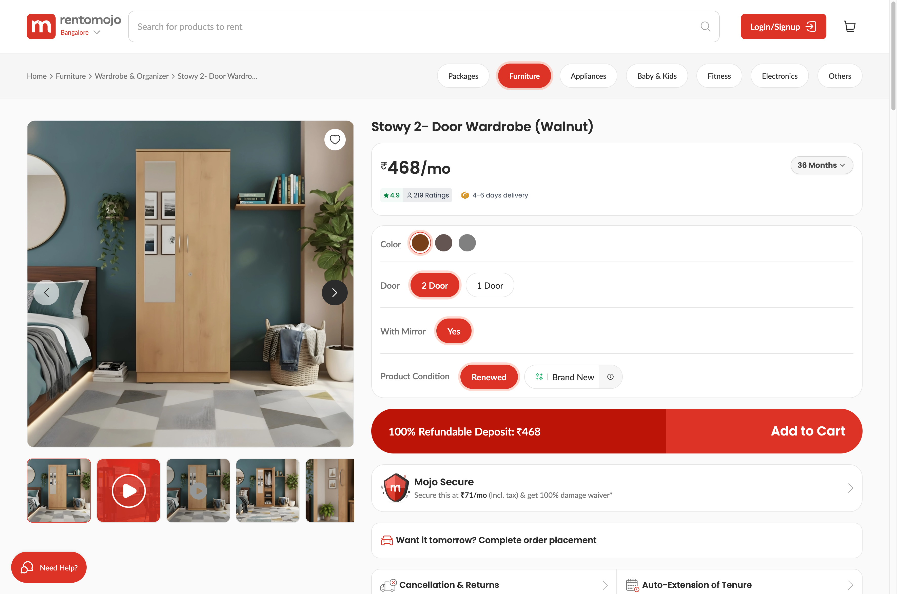 Rent Wardrobe in Pune, Hyderabad, and Bangalore
