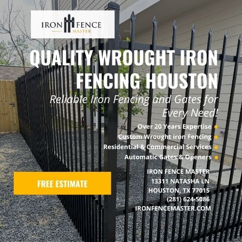 wrought iron fence with extended pickets