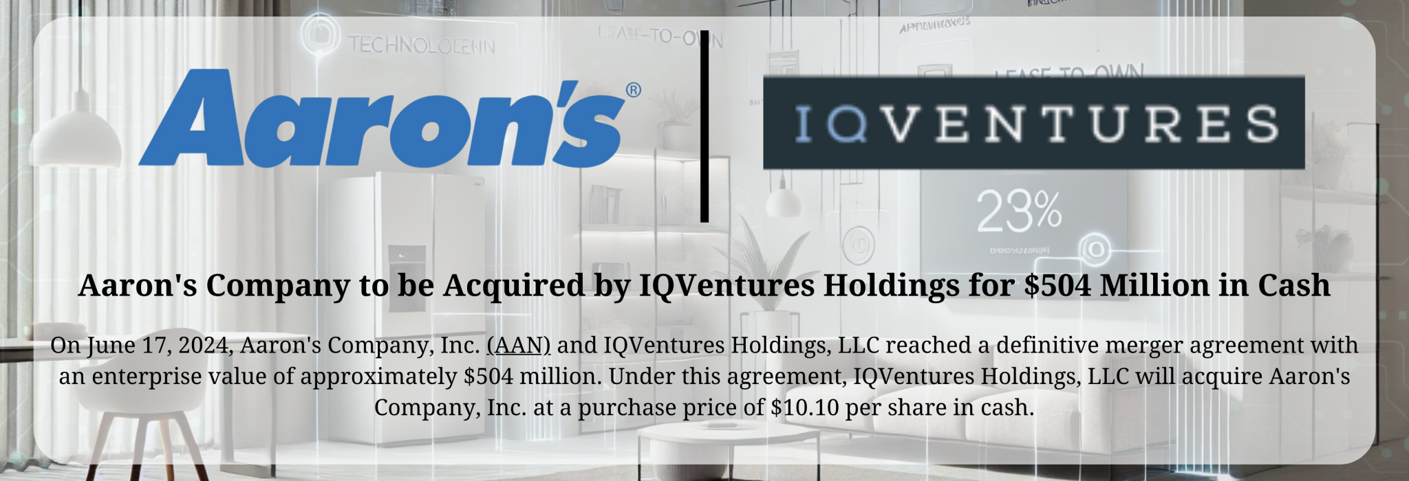Aaron’s Company and IQVentures Holdings M&A deal