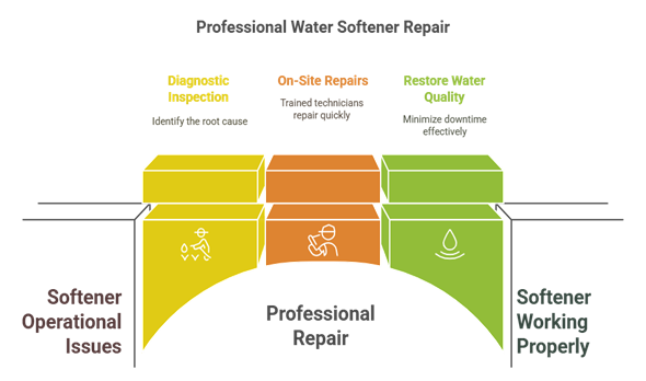 Image of a graph, featuring Christmas Air Conditioning and Plumbing and highlighting the benefits of a professional water softener system.