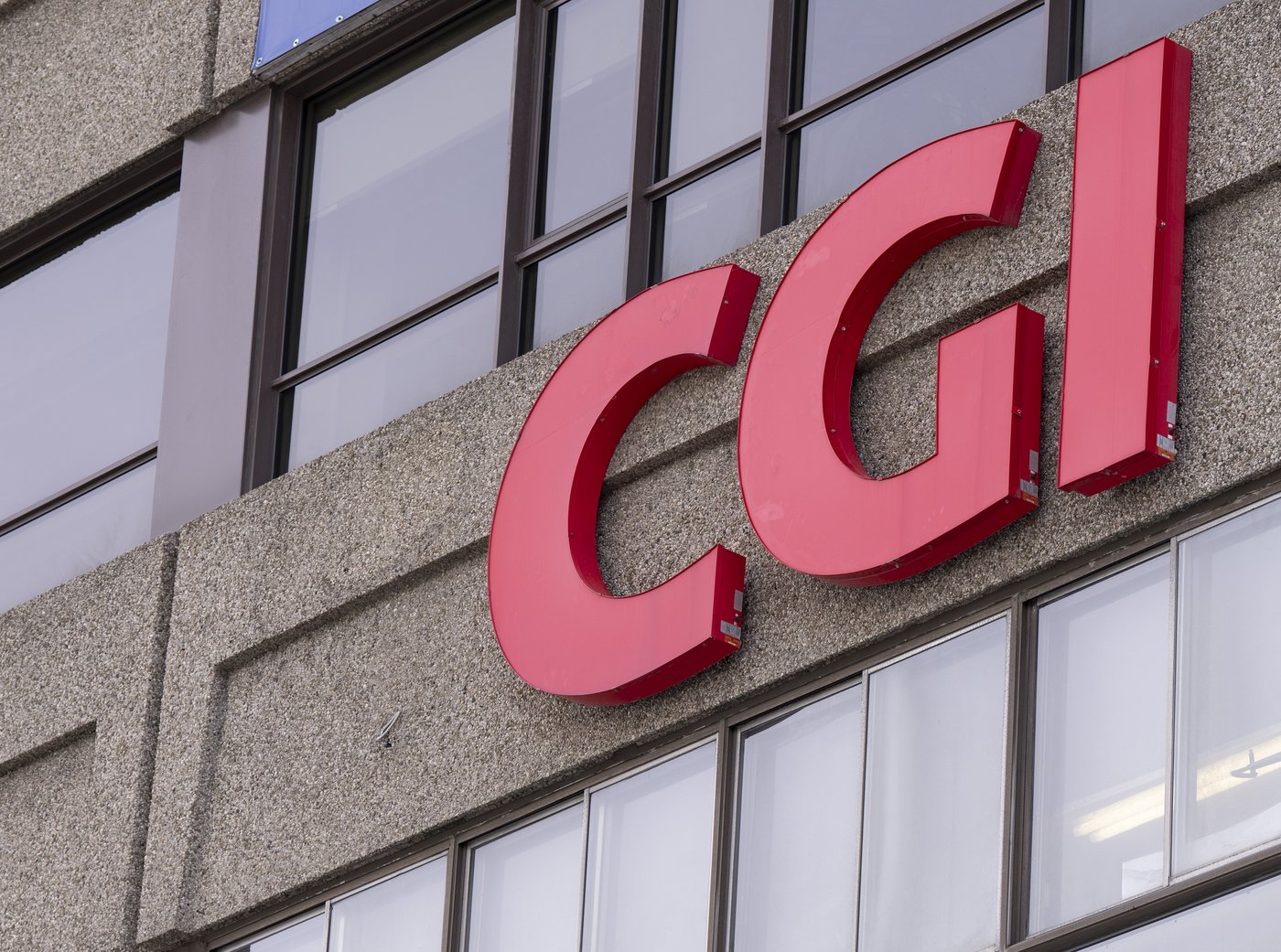 Signage from a CGI office in Montreal, Tuesday, Jan. 30, 2024. THE CANADIAN PRESS/Christinne Muschi