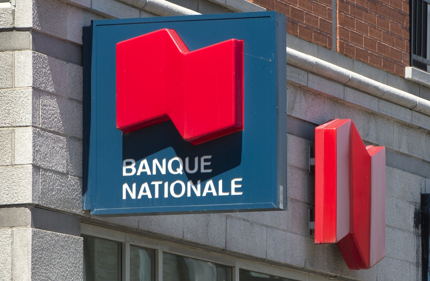 A National Bank sign is seen on May 30, 2016 in Montreal. THE CANADIAN PRESS/Paul Chiasson