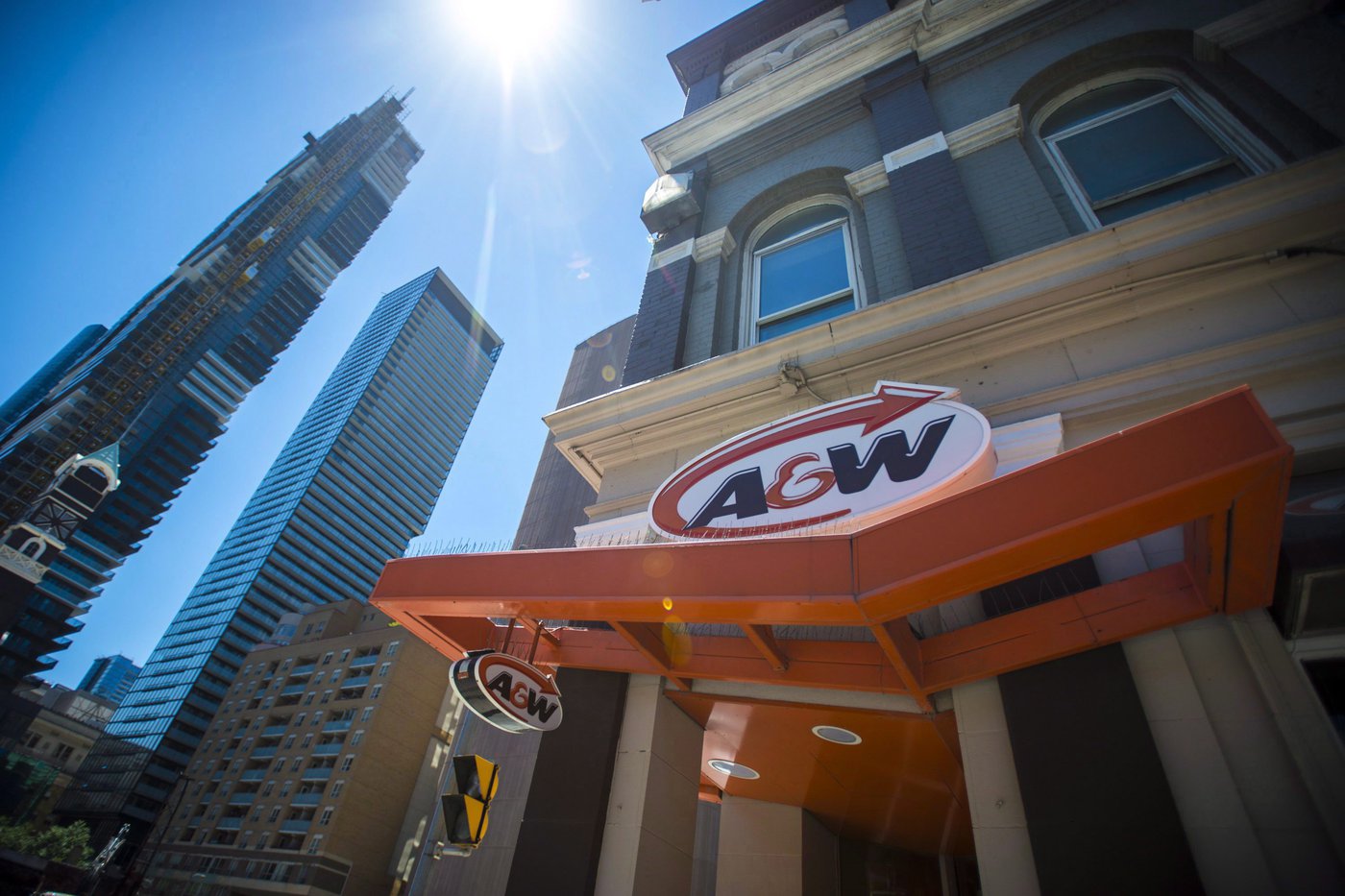 An A&W restaurant in Toronto is photographed on Monday, July 9, 2018. THE CANADIAN PRESS/ Tijana Martin