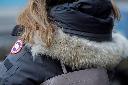 In this Feb. 14, 2019 photo, a woman in New York wears a Canada Goose coat with a hood fur trimmed with coyote fur. THE CANADIAN PRESS/AP-Frank Franklin II