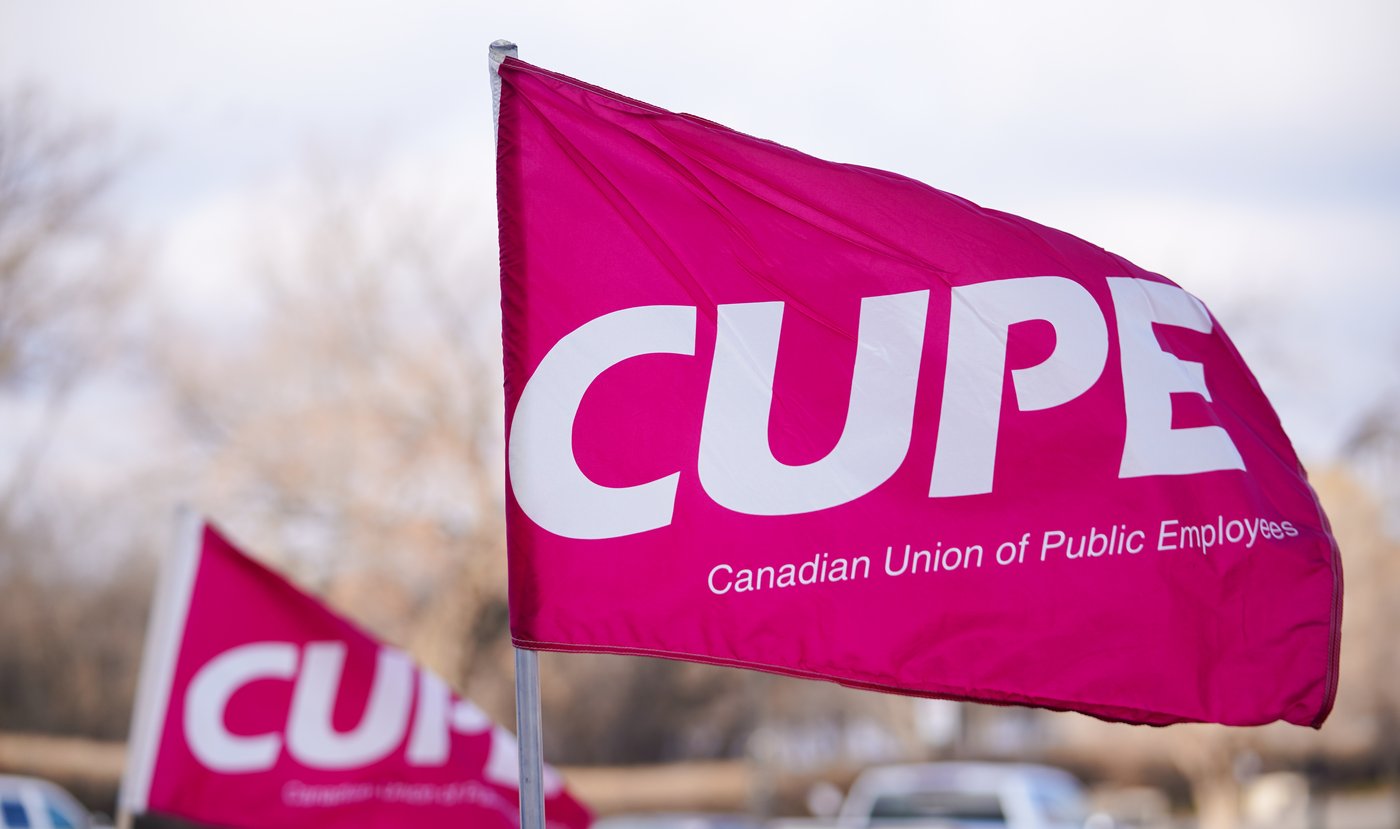 A 30th Nova Scotia long term care home will be joining the ongoing strike that began 11 days ago. A Canadian Union of Public Employees (CUPE) flag during an education support workers rally outside of the Saskatchewan Legislative Building in Regina, Tuesday, Nov. 25, 2025. THE CANADIAN PRESS/Heywood Yu