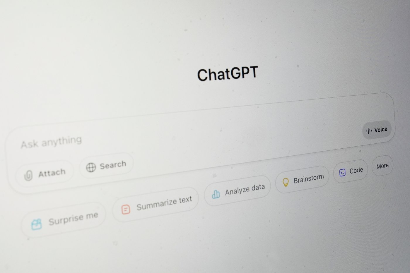 FILE — Chat GPT's landing page is seen on a computer screen, Aug. 4, 2025, in Chicago. (AP Photo/Kiichiro Sato, file)