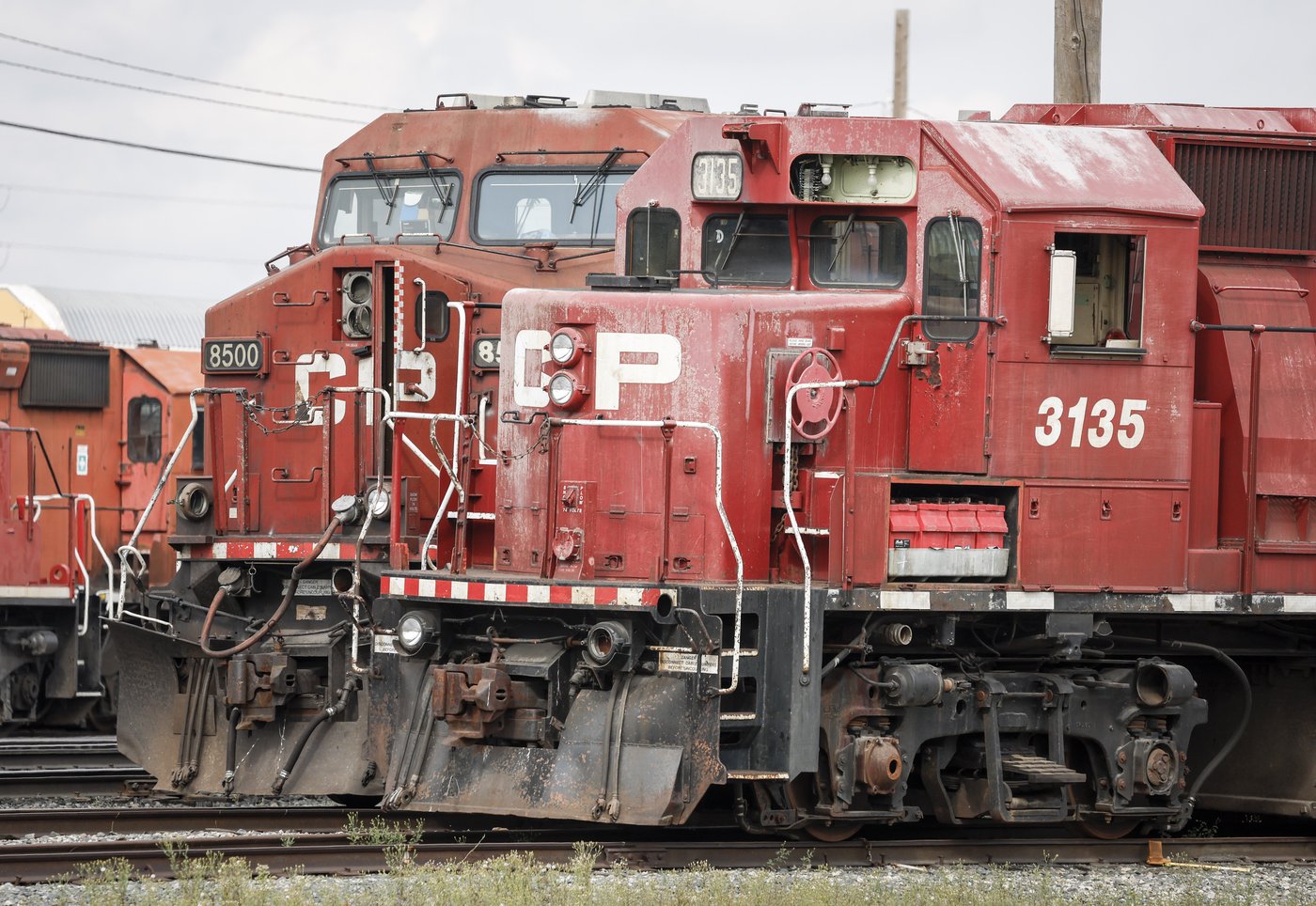 CPKC Locomotives at the Calgary, Alta. railyard, Thursday, Aug. 22, 2024.THE CANADIAN PRESS/Jeff McIntosh