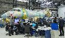 A Challenger jet is seen at Bombardier's manufacturing facilities in Dorval, Que., on Thursday, Jan. 15, 2026. THE CANADIAN PRESS/Christinne Muschi