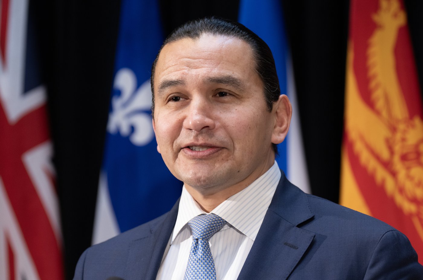Manitoba Premier Wab Kinew speaks with reporters before the First Ministers Meeting in Ottawa, Thursday, Jan. 29, 2026. THE CANADIAN PRESS/Adrian Wyld
