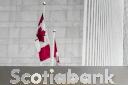 Scotiabank signage is pictured in the financial district in Toronto, Friday, Sept. 8, 2023.THE CANADIAN PRESS/Andrew Lahodynskyj
