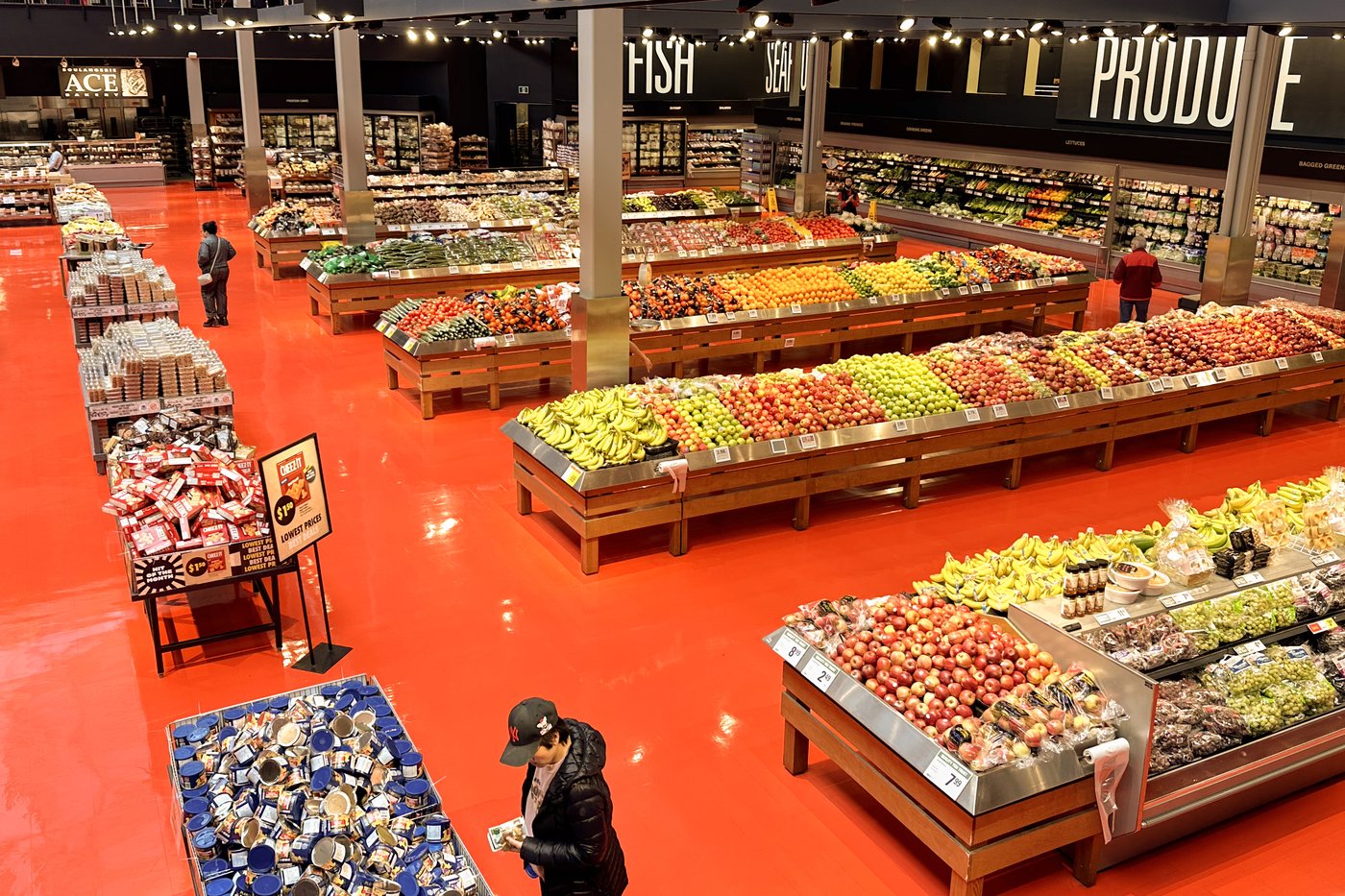 Shoppers browse goods in the produce section of a Toronto Loblaws is seen on Friday, May 3, 2024. THE CANADIAN PRESS/Chris Young