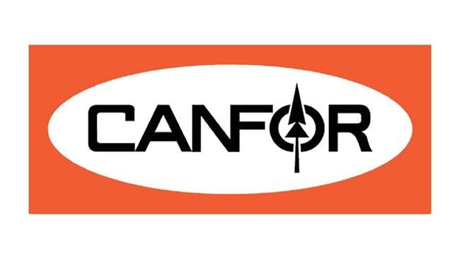 The corporate logo for forest products producer Canfor Corp. is shown. THE CANADIAN PRESS/HO