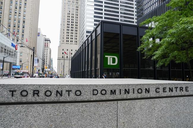 Siskinds LLP says a $70.25 million class action settlement has been reached with TD Asset Management over commissions paid to discount brokers. TD Bank and Toronto Dominion Centre signage is pictured in the financial district in Toronto, Friday, Sept. 8, 2023. THE CANADIAN PRESS/Andrew Lahodynskyj