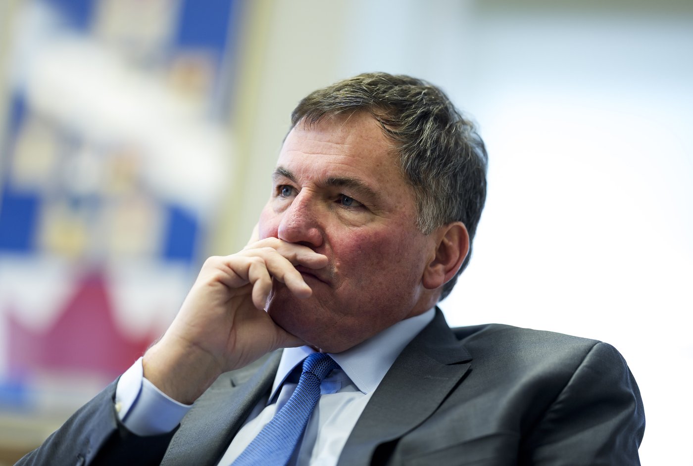 Dominic LeBlanc, President of the King's Privy Council for Canada and Minister responsible for Canada-U.S. Trade, Intergovernmental Affairs, Internal Trade and One Canadian Economy participates in an interview in his office in the Parliamentary Precinct in Ottawa, on Tuesday, Dec. 9, 2025. THE CANADIAN PRESS/Justin Tang