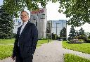 Eric La Flèche, president and CEO of Metro Inc., poses at the head office in Montreal on Monday, July 14, 2025. THE CANADIAN PRESS/Christinne Muschi
