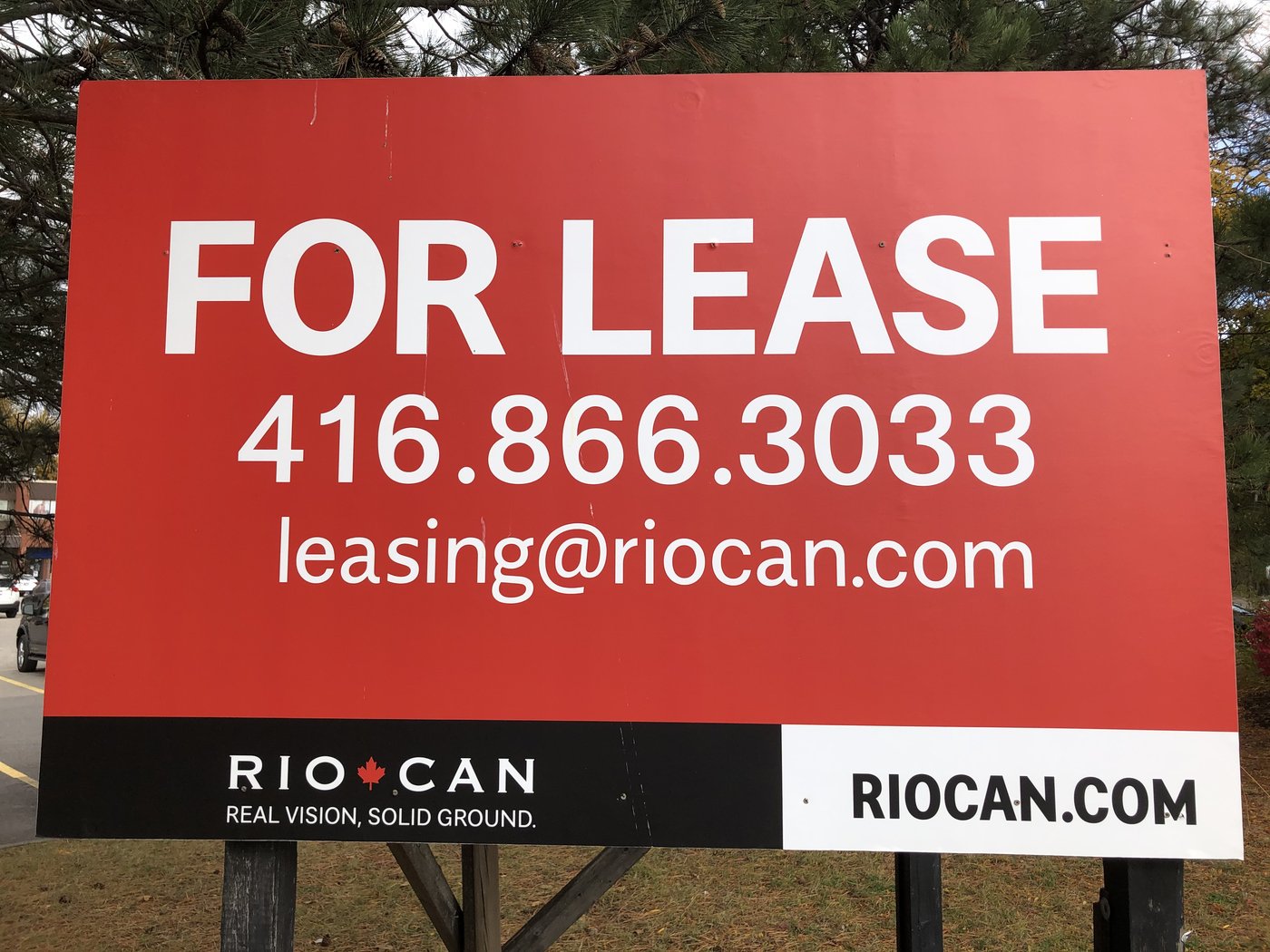 RioCan signage is shown at a strip mall in Mississauga, Ont., Saturday, Oct.24, 2020. THE CANADIAN PRESS/Richard Buchan