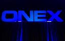 The Onex Corp. logo is displayed at the company's annual general meeting in Toronto on Thursday, May 10, 2012. THE CANADIAN PRESS/Nathan Denette
