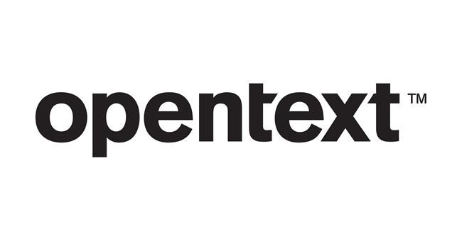 The logo for OpenText is shown in this undated handout photo. THE CANADIAN PRESS/HO-OpenText *MANDATORY CREDIT