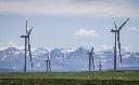 Wind turbines are seen with the Rocky Mountains in the background near Pincher Creek, Alta., Thursday, June 6, 2024. THE CANADIAN PRESS/Jeff McIntosh