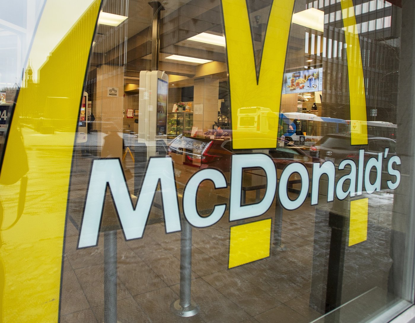An empty McDonald's restaurant is seen in Montreal, Tuesday, March 17, 2020. THE CANADIAN PRESS/Ryan Remiorz