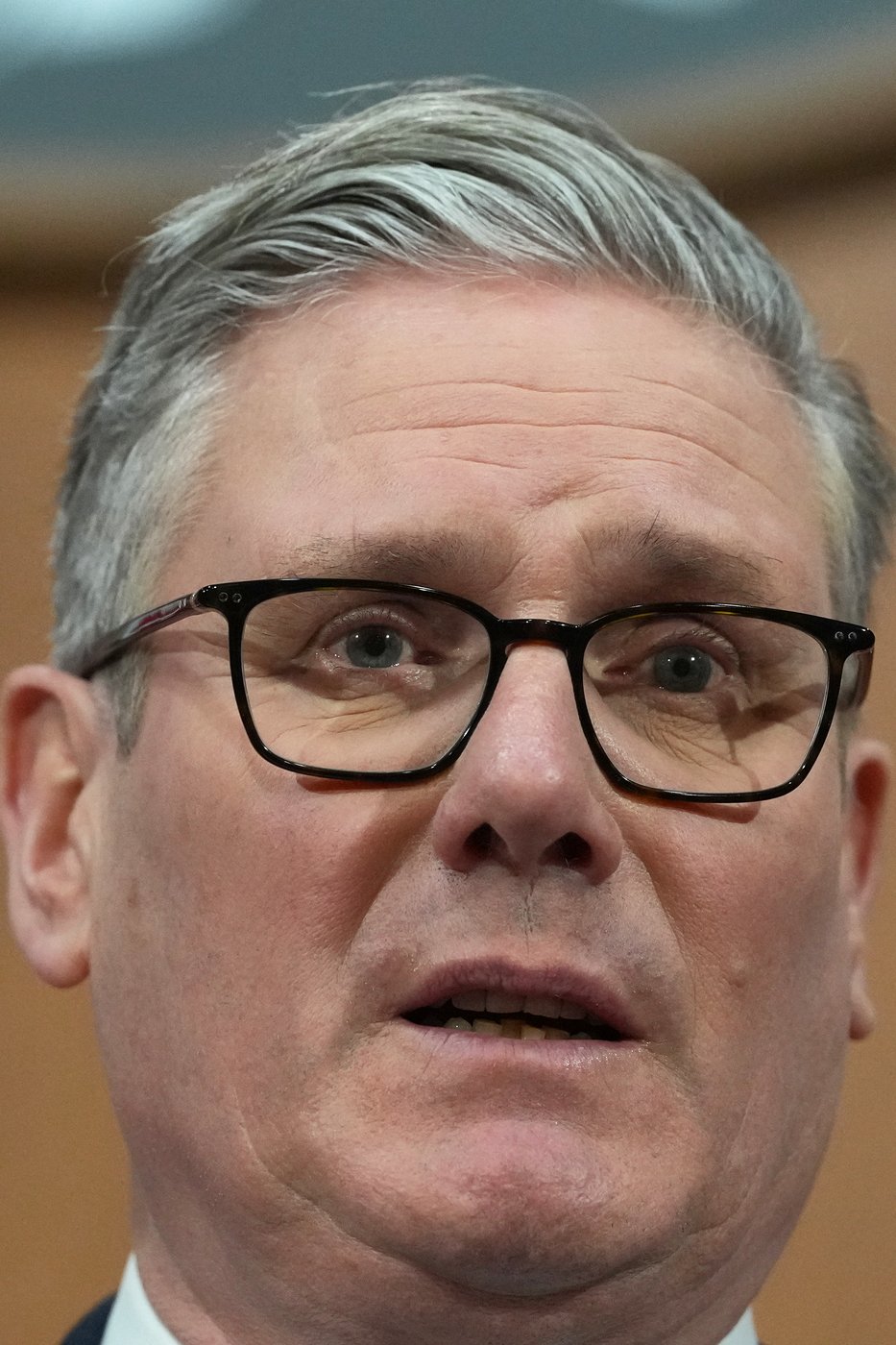 Britain's Prime Minister Keir Starmer speaks during a press conference at Downing Street in London, Wednesday, April 1, 2026. (AP Photo/Frank Augstein, Pool)