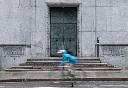 A cyclists passes the Bank of Canada in Ottawa, Wednesday, June 10, 2026. THE CANADIAN PRESS/Adrian Wyld