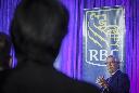 RBC president and CEO Dave McKay addresses the Calgary Chamber of Commerce in Calgary, Wednesday, Oct. 8, 2025. THE CANADIAN PRESS/Jeff McIntosh