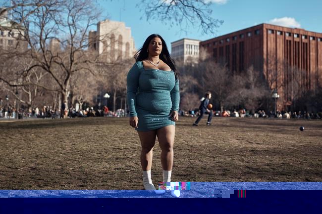 Australian Noelle Martin poses for a photo on Thursday, March 9, 2023, in New York. The 28-year-old found deepfake porn of herself 10 years ago when out of curiosity one day she used Google to search an image of herself. (AP Photo/Andres Kudacki)