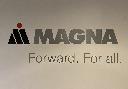 A Magna logo is shown in Milton, Ont. on Saturday, March 24, 2023. THE CANADIAN PRESS/Staff