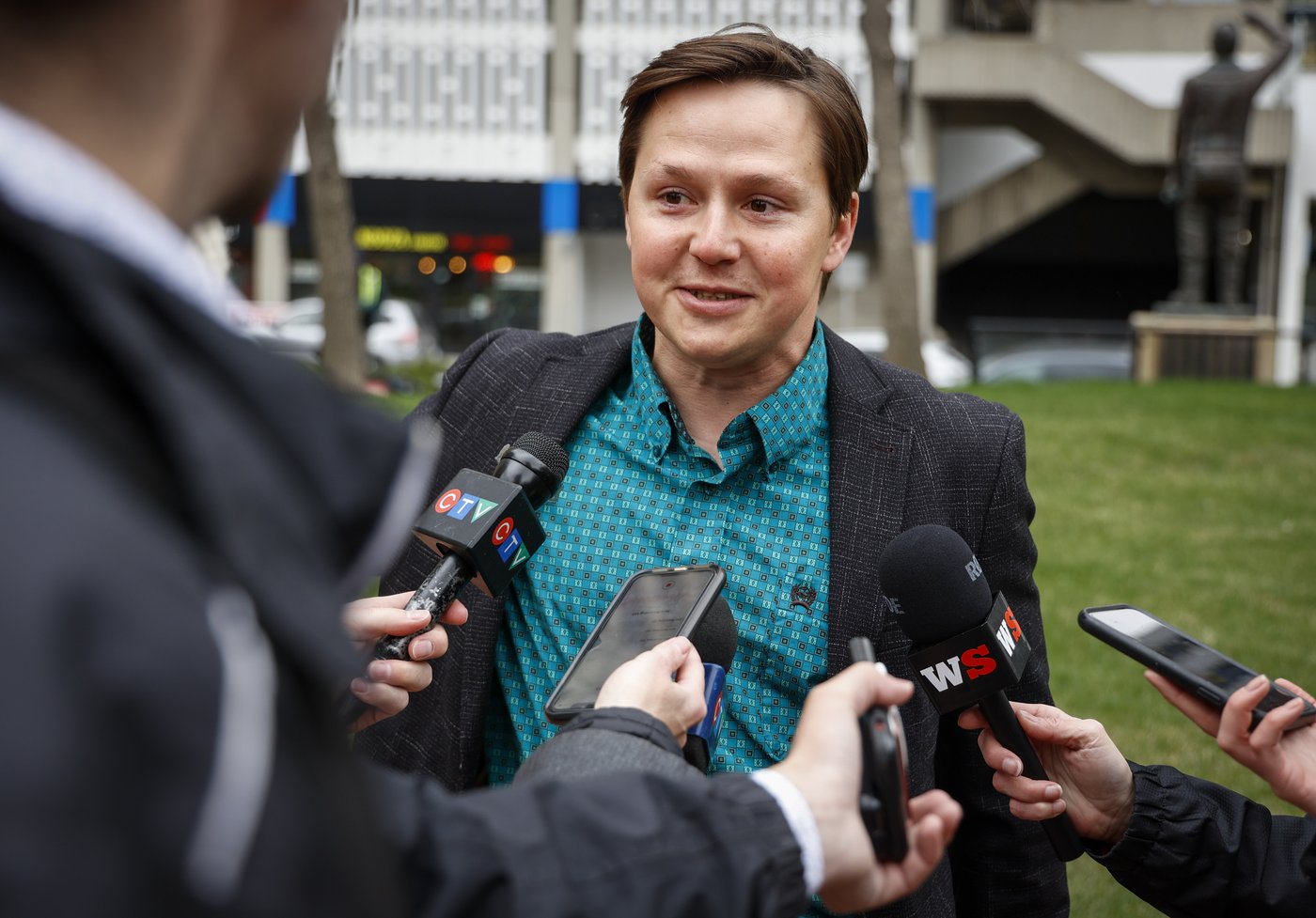 Alberta MLA Devin Dreeshen arrives at the United Conservative caucus to determine next steps after leader Jason Kenney announced he is stepping down, in Calgary, Alta., Thursday, May 19, 2022.THE CANADIAN PRESS/Jeff McIntosh