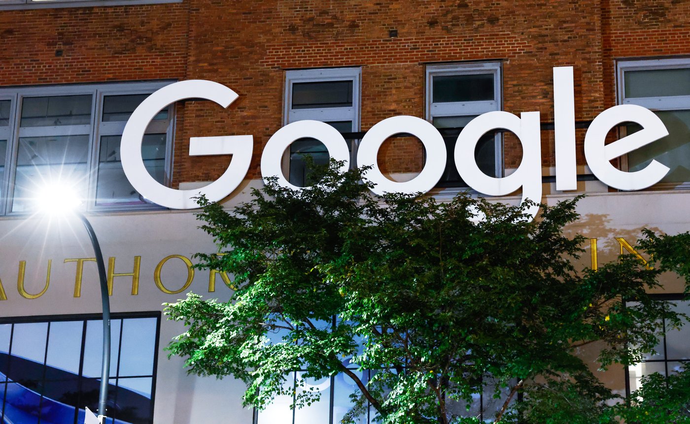 Vue extérieure du bâtiment de Google à Chelsea, à New York, le jeudi 9 octobre 2025. (Photo AP/Kena Betancur)