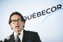 President and CEO of Quebecor Pierre Karl Péladeau speaks to media following the company's annual general meeting in Montreal on Thursday, May 8, 2025. THE CANADIAN PRESS/Christopher Katsarov