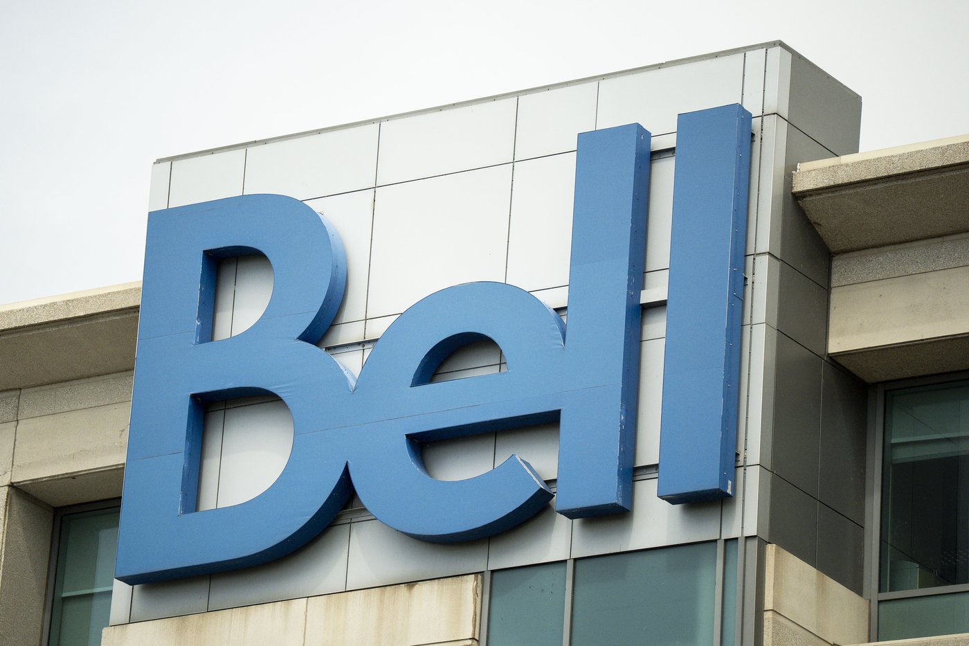 Bell signage is seen at BCE Inc., headquarters in Montreal on Wednesday, May 7, 2025. THE CANADIAN PRESS/Christopher Katsarov