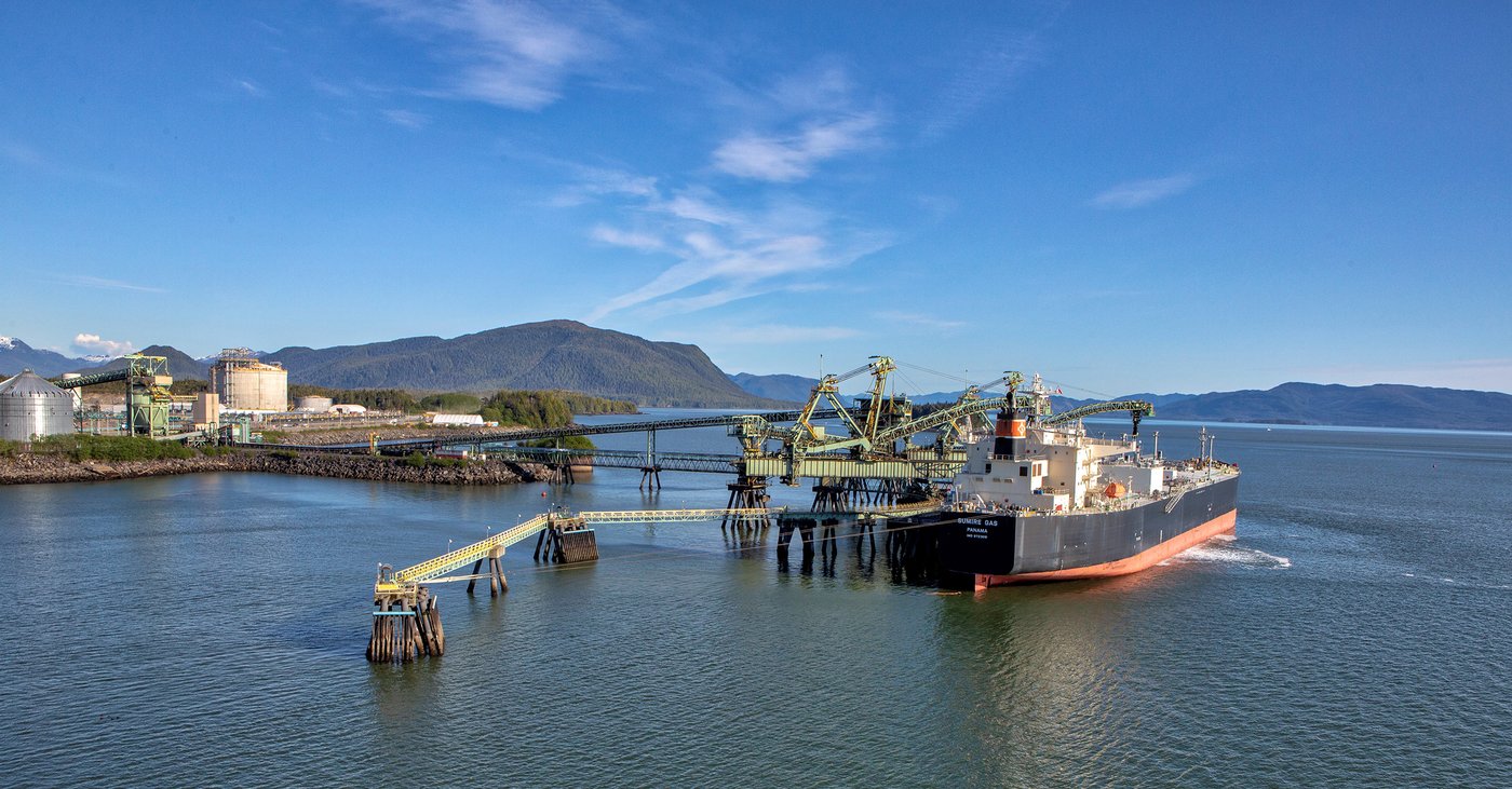 The AltaGas Ridley Island Propane Export Terminal, about 10 km south of Prince Rupert, B.C., is seen in an undated handout photo. THE CANADIAN PRESS/Handout - AltaGas, Lonnie Wishart (Mandatory Credit)
