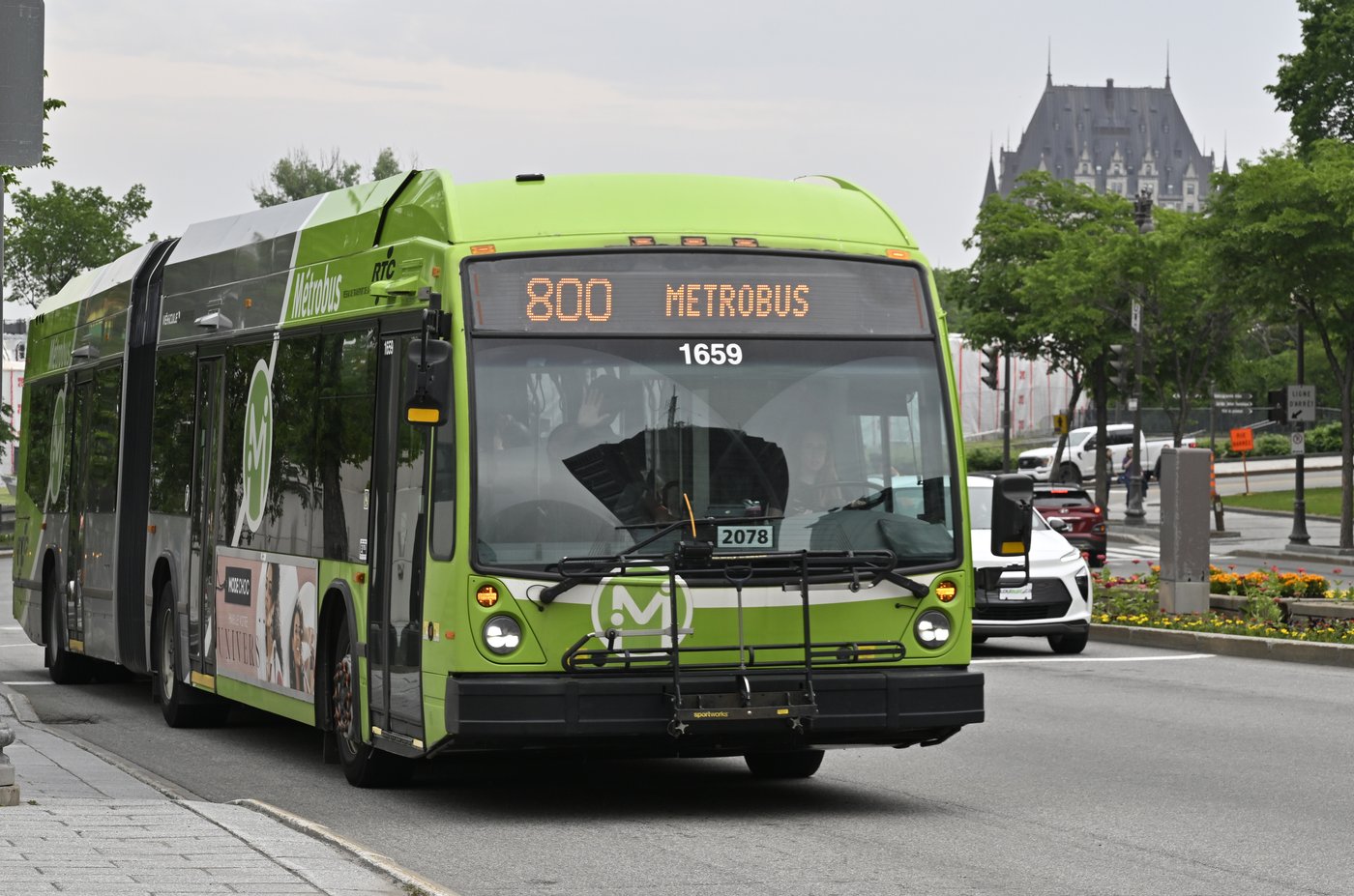 A public bus of the Reseau Transport de la Capitale (RTC) Tuesday, June 13, 2023 is shown in Quebec City. THE CANADIAN PRESS/Jacques Boissinot