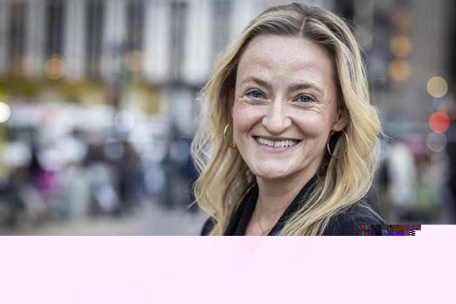 Asha Curran, the CEO of GivingTuesday, poses for a photo on Monday, Nov. 25, 2024 in New York. (AP Photo/Stefan Jeremiah)