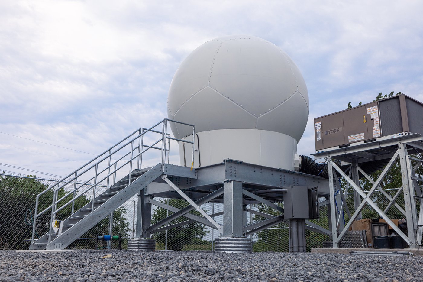 Bell Canada's first sovereign direct-to-device satellite ground station in Quebec, which connects with AST SpaceMobile's constellation of satellites, is shown in this undated handout photo. THE CANADIAN PRESS/Handout - Bell Canada (Mandatory Credit)
