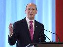New Telus president and CEO Victor Dodig speaks during CIBC's annual meeting of shareholders in Ottawa on Thursday, April 6, 2017. THE CANADIAN PRESS/Justin Tang