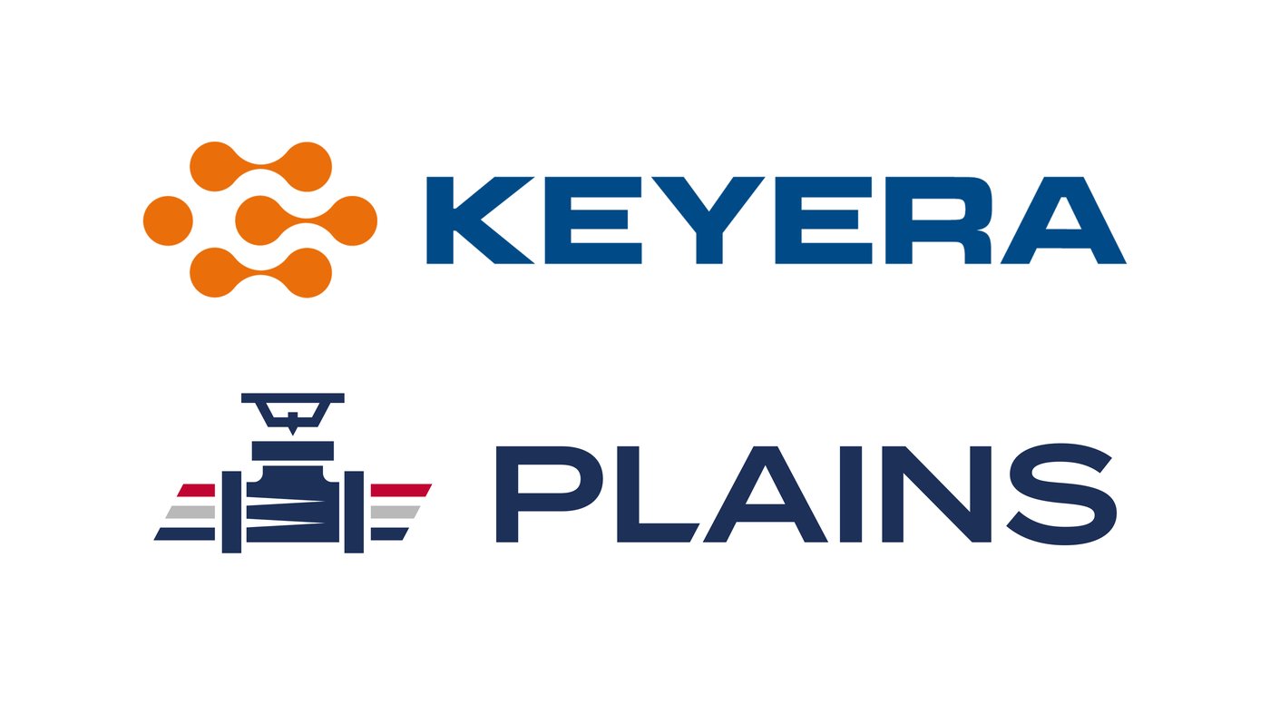The logos of Keyera Corp. and Plains All American Pipeline, L.P. are shown. THE CANADIAN PRESS/Handout - Keyera Corp./Plains All American Pipeline, L.P. (Mandatory Credit)