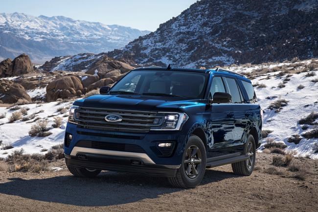 This photo provided by Ford shows the 2021 Expedition. The Expedition is a full-size workhorse, capable of seating up to eight people or towing a heavy trailer. (Courtesy of Ford via AP)