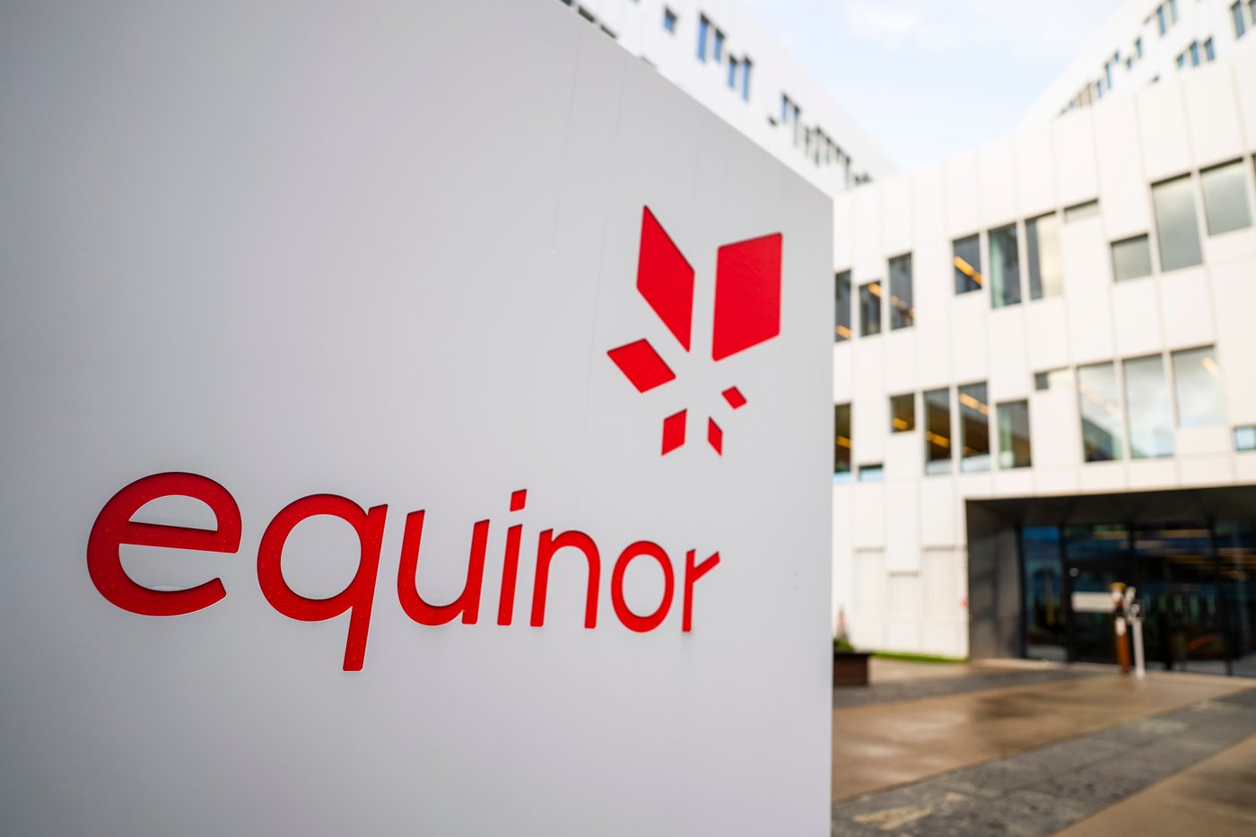 A sign for the company Equinor is displayed on Oct. 28, 2020, in Fornebu, Norway. (Hakon Mosvold Larsen/NTB Scanpix via AP, File)