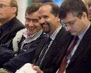 John Risley, second from left, shares a laugh with Brendan Paddick at Clearwater's annual meeting in Halifax on Tuesday, May 15, 2007. (CP PHOTO/ANDREW VAUGHAN) CANADA