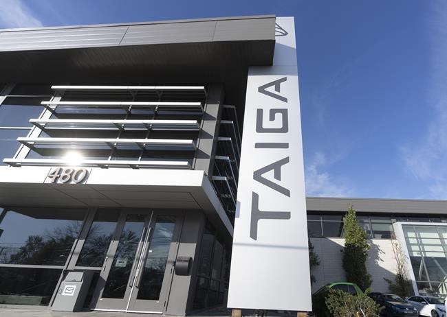 Taiga Motors headquarters is seen in Montreal on Monday, Nov., 13, 2023. Taiga Motors Corp. says it has obtained an interim court order for creditor protection as well as one authorizing the company to launch a formal sale and investment solicitation process.THE CANADIAN PRESS/Christinne Muschi