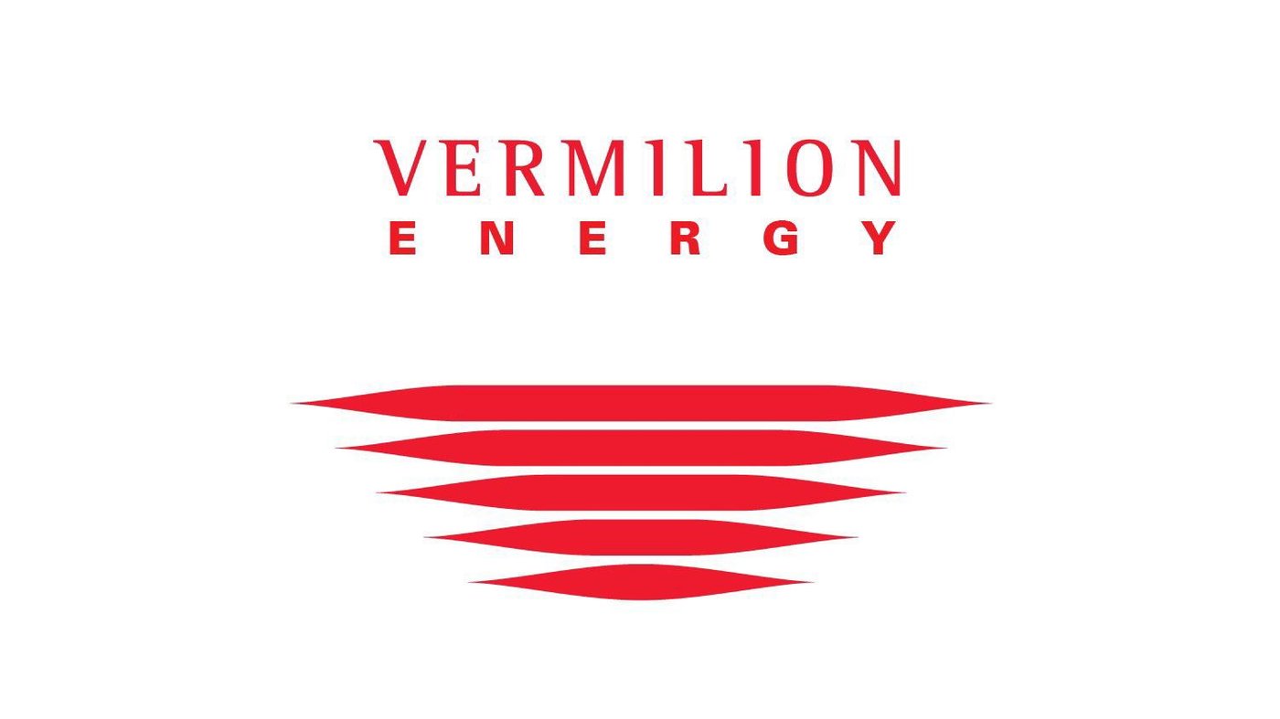 The corporate logo of Vermilion Energy Inc. (TSX:VET) is shown. THE CANADIAN PRESS/HO