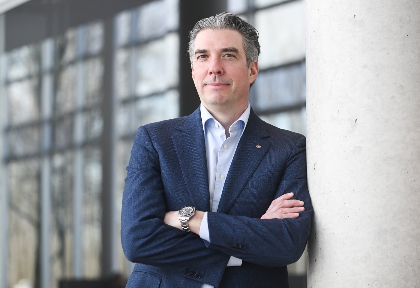 Émile Cordeau, CEO of Agropur, photographed at the co-operative’s headquarters in Longueuil, Que., on Monday, Feb. 9, 2026. The Canadian Press/Graham Hughes