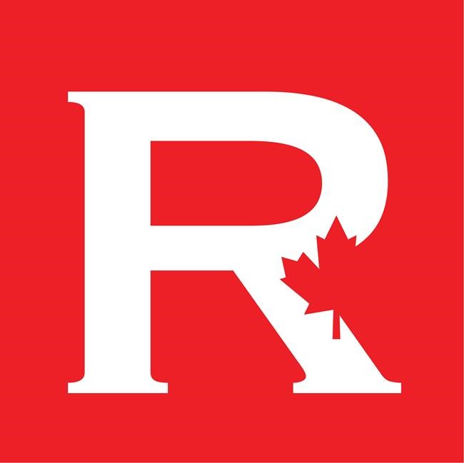 RioCan Real Estate Investment Trust logo is shown in a handout. The company says its first-quarter profit rose compared with a year ago as its revenue also climbed higher.THE CANADIAN PRESS/HO