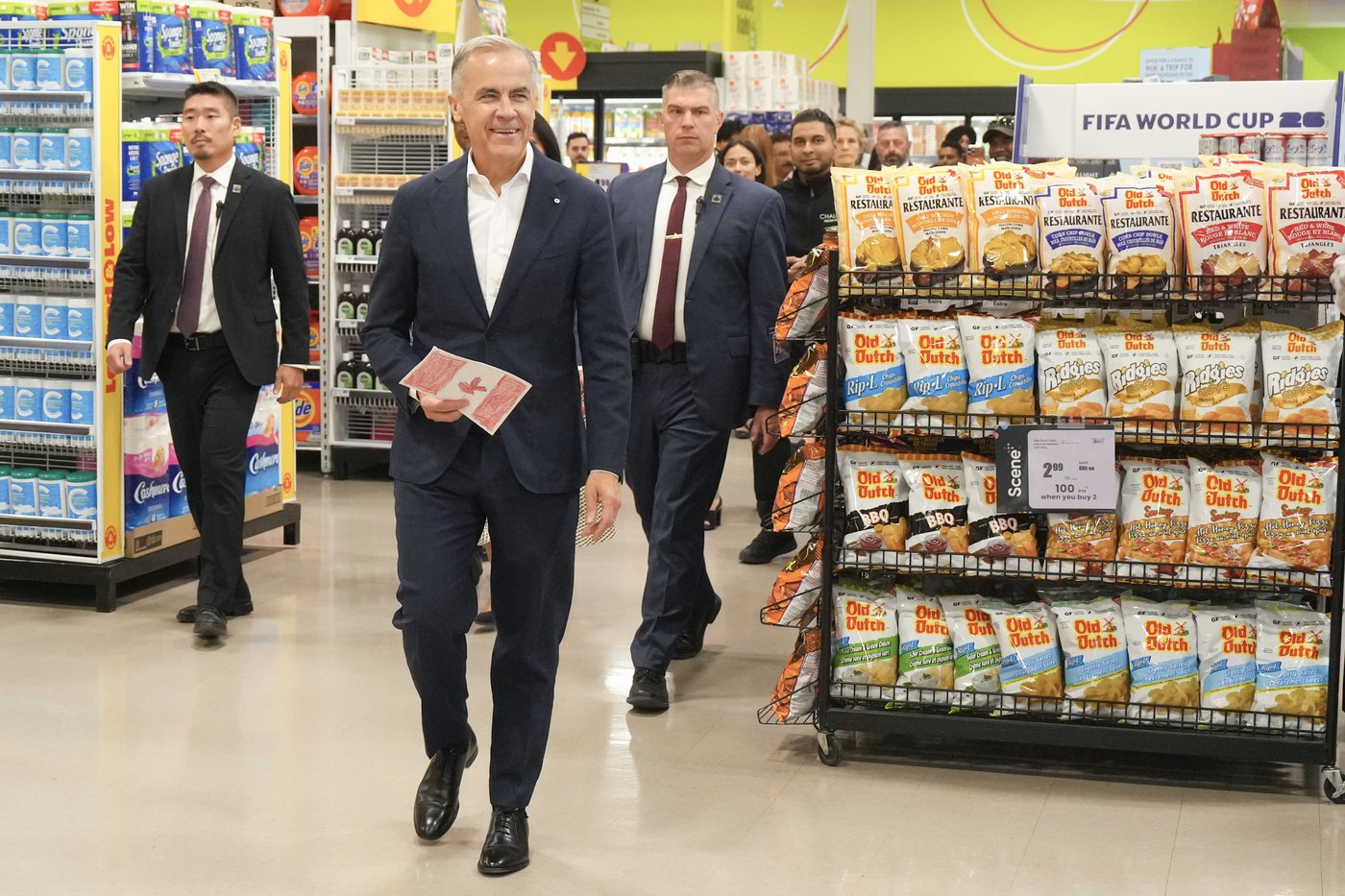 Prime Minister Mark Carney tours a FreshCo grocery store in Brampton, Ont., Friday, June 5, 2026. THE CANADIAN PRESS/Chris Young